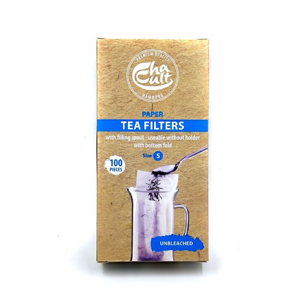 Filtros de papel pequeños para preparar tés e infusiones directamente en una taza o vaso.